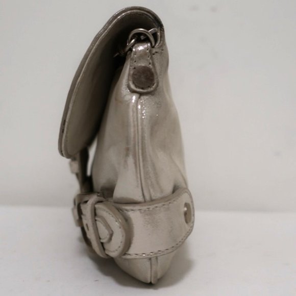 Jimmy Choo Tulita Clutch Silver Metallic Suede - Picture 5 of 12